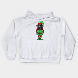 Great Dane Christmas Elf Kids Hoodie